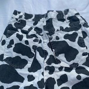 Vintage cow print pants size 8